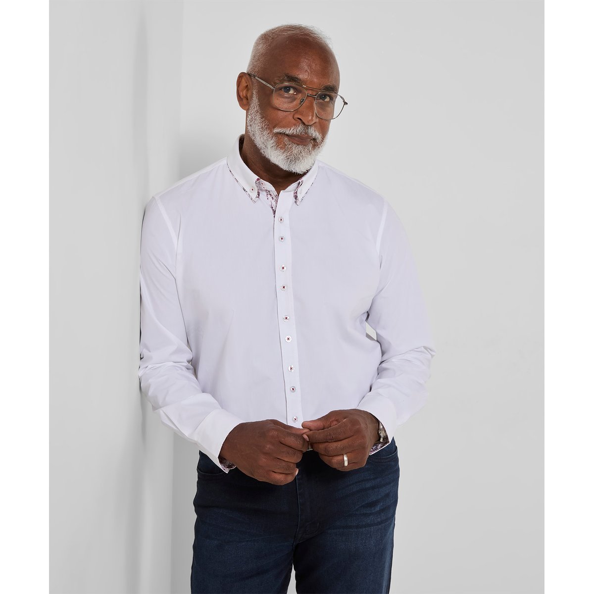 Ravissante Chemise Chic à Double Col blanc, JOE BROWNS
