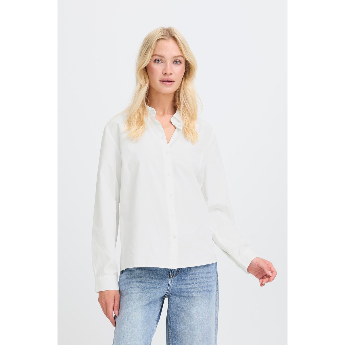 Chemise manches longues coupe classique blanc optical white, B.YOUNG