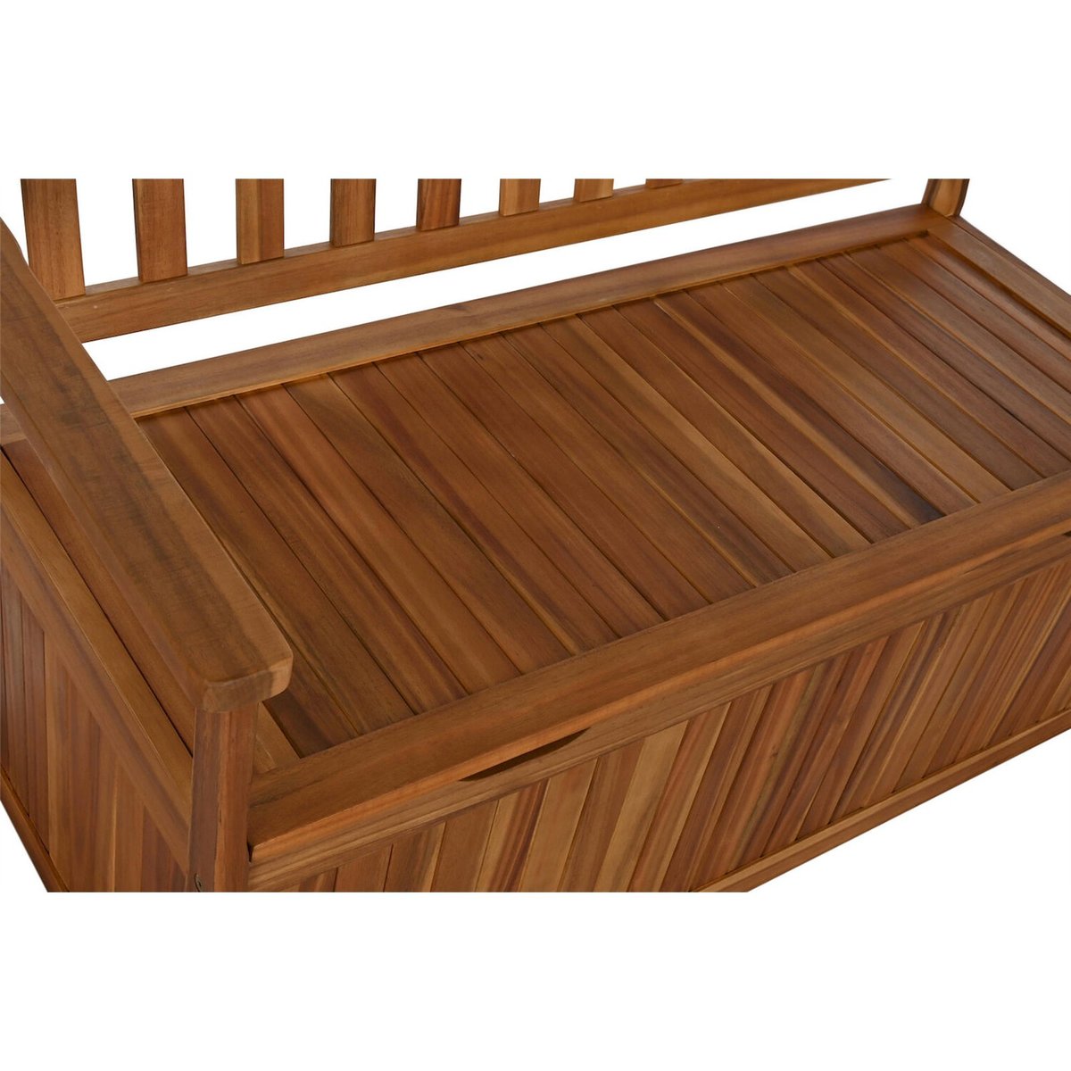 Banc coffre d'extérieur en bois d'acacia marron bois naturel acacia, RECOLLECTION