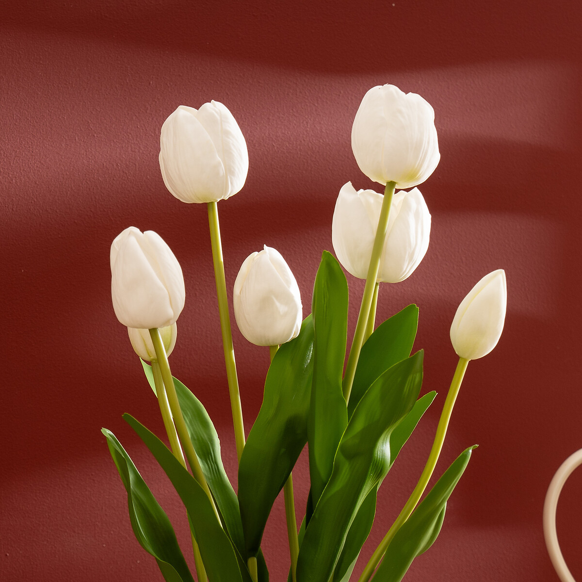 45cm Tulip Spray in Pot white, SO'HOME