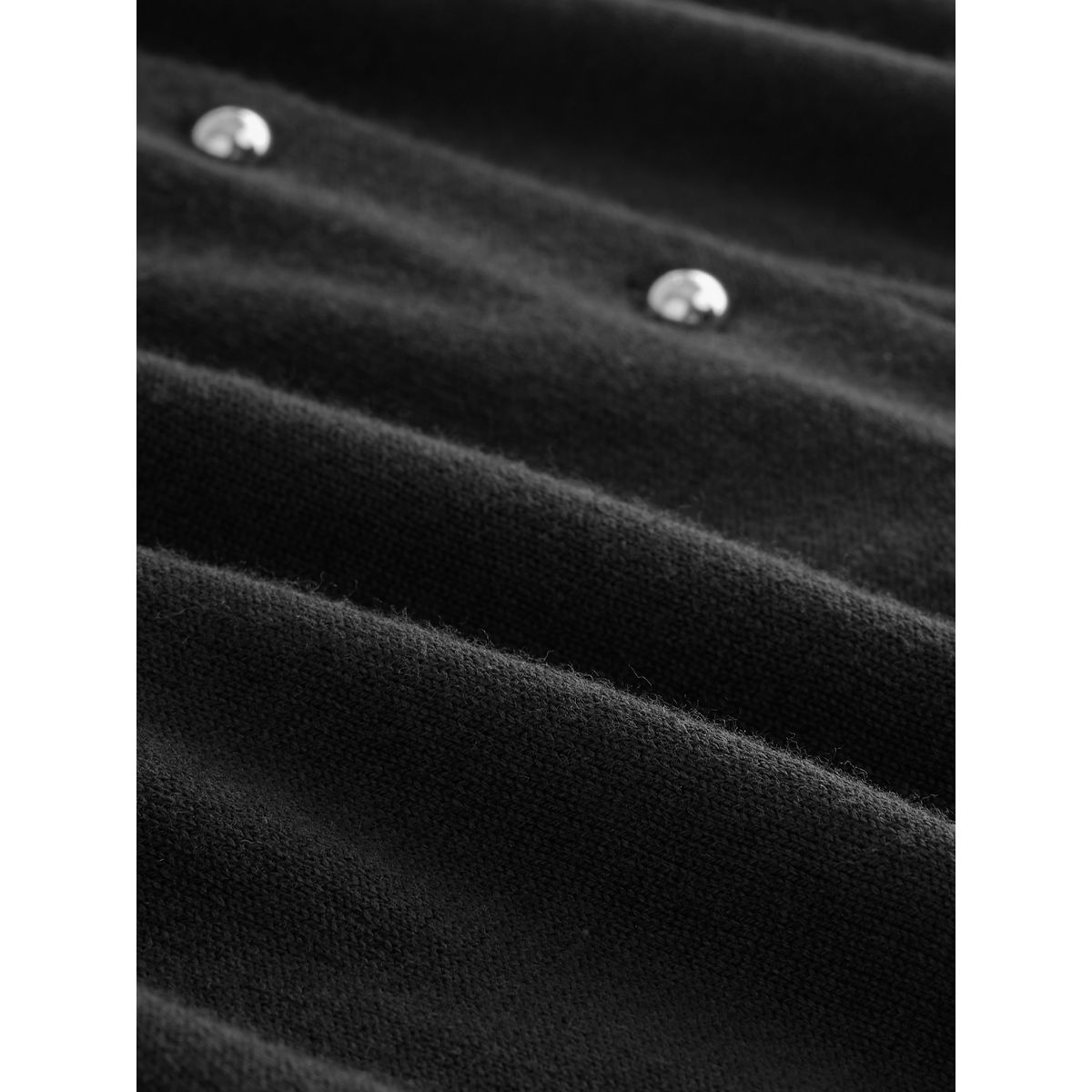 Cardigan ras du cou en coton majoritaire doux noir, NEXT