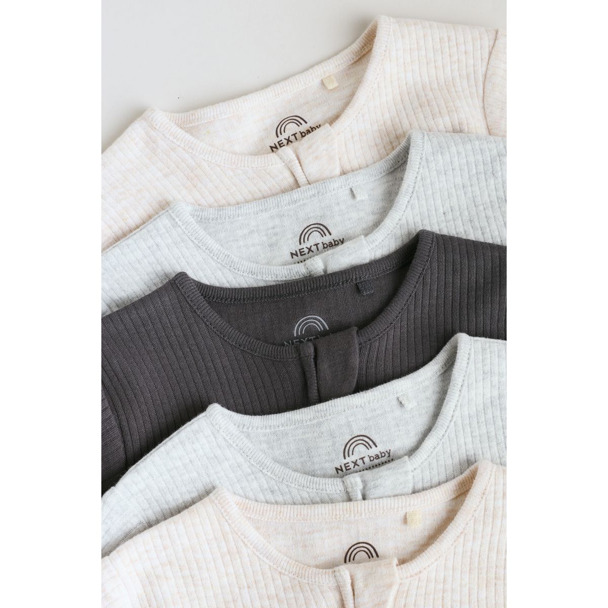 Dors-bien bébé à pieds avec zip, lot de 5 naturel, NEXT