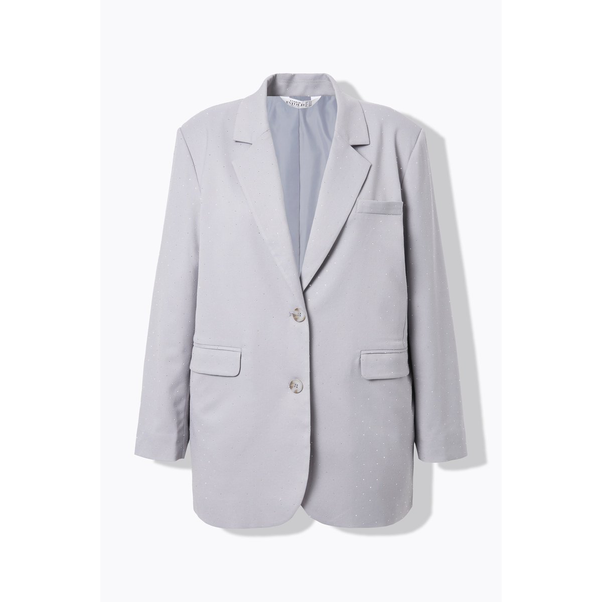 Blazer oversize. Strass fantaisie gris pierre, STUDIO UNTOLD