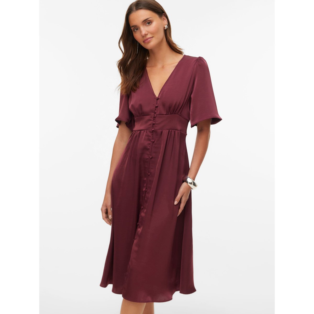 Robe burgundy, VERO MODA