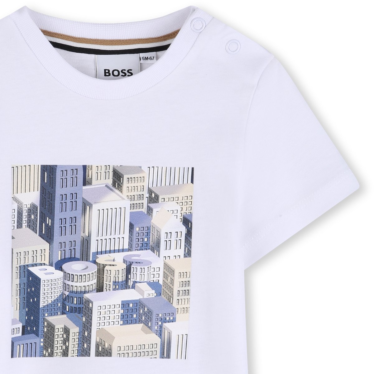 Tee-shirt manches courtes blanc, BOSS KIDSWEAR