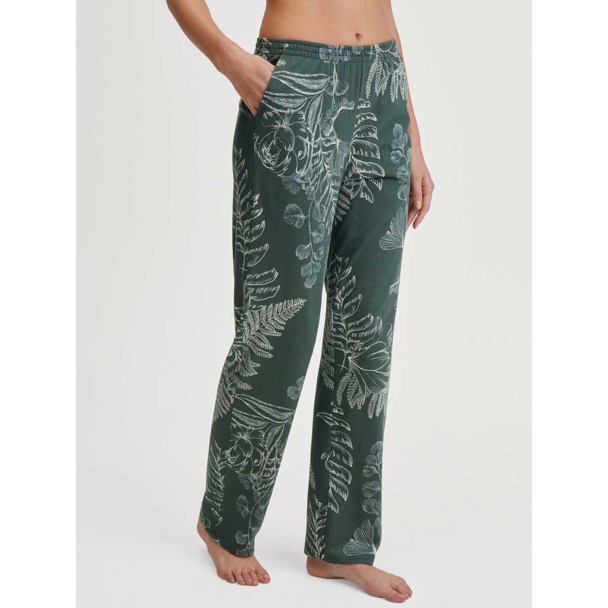 Pantalon Coton FAVOURITES BOTANIC deep emerald green, CALIDA