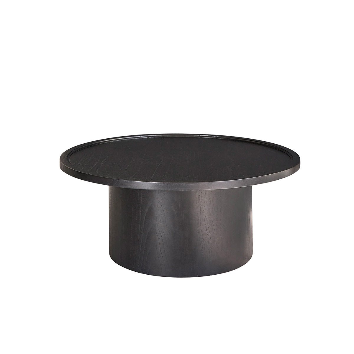 Table basse en bois massif 100 cm LOUISA noir, BERAH GETAH