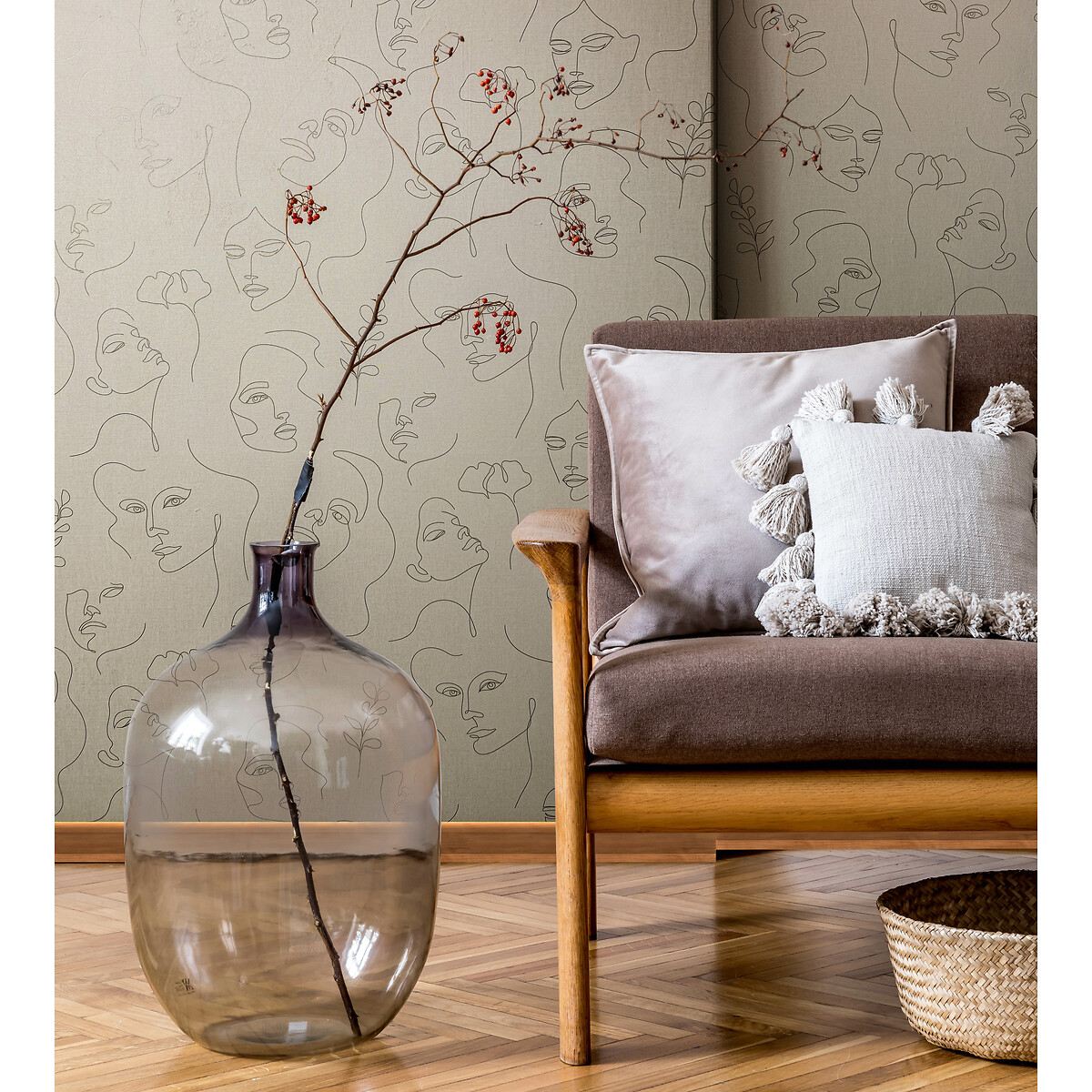 Papel de parede Kylie 6842, INTERELIFE bege, INTERELIFE