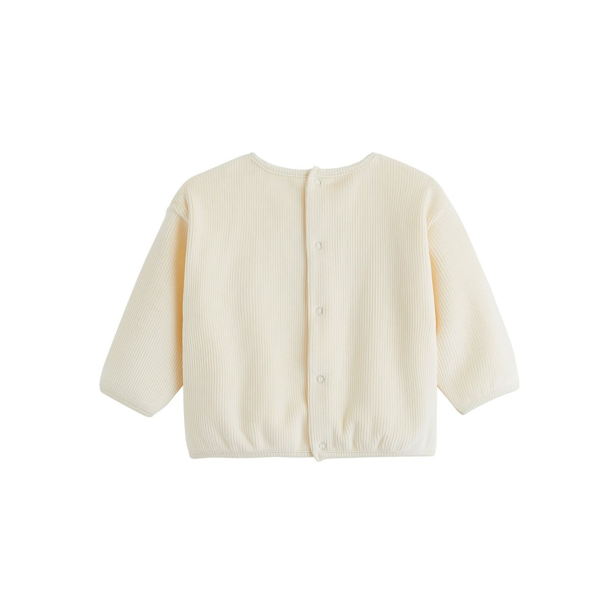 Sweat-shirt bébé en velours Neige ecru, PETIT BEGUIN