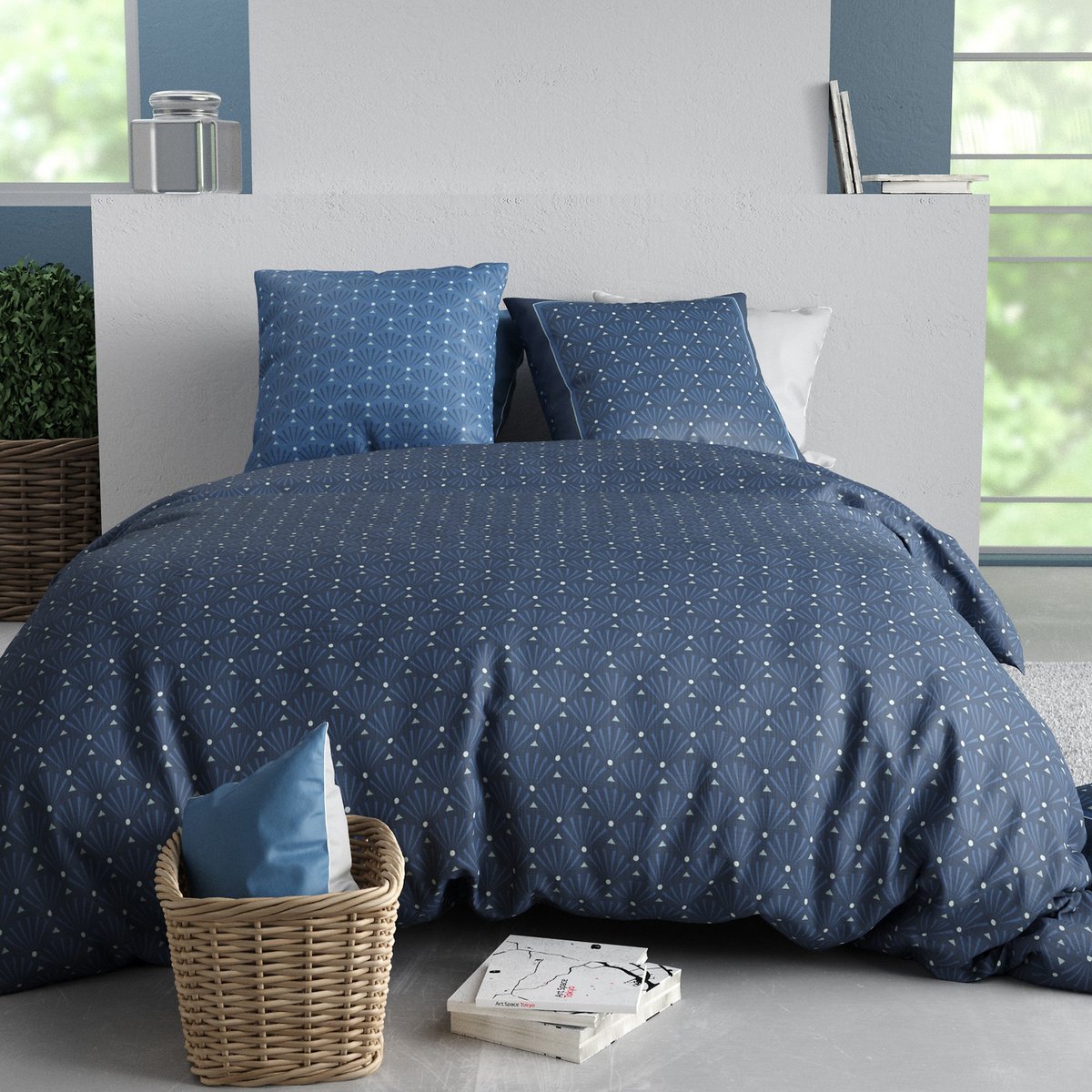 Parure de lit - Housse de couette Coton 57 fils multicolore, EDEN