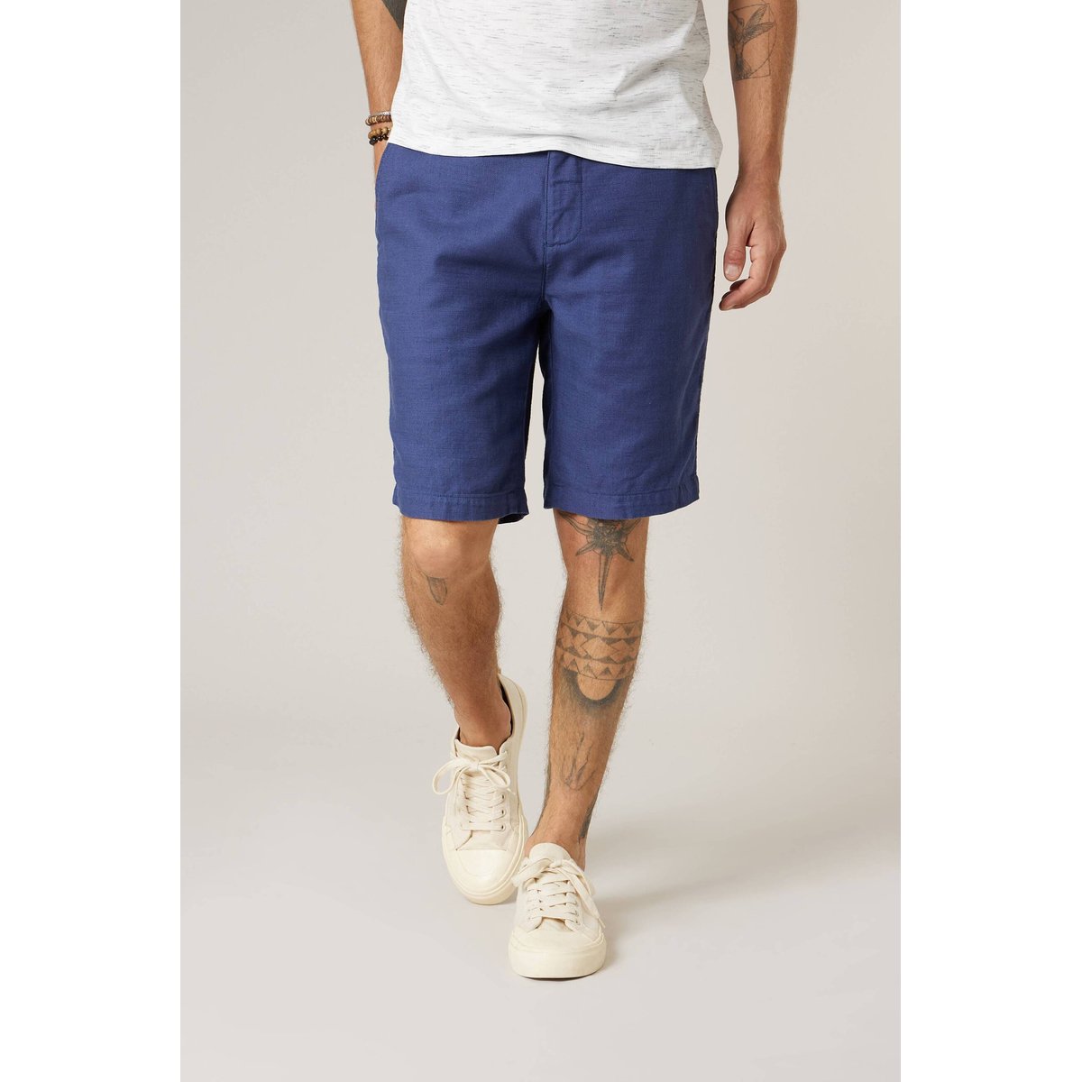 Bermuda régular homme en coton MIDORI indigo blue, DEELUXE