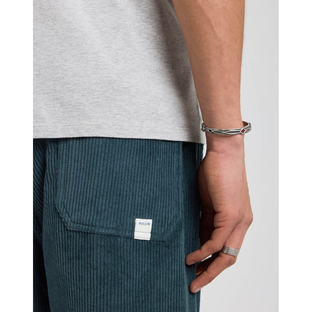 PANTALON LOOSE VELOURS ROYCANOPE bleu canard, PULLIN