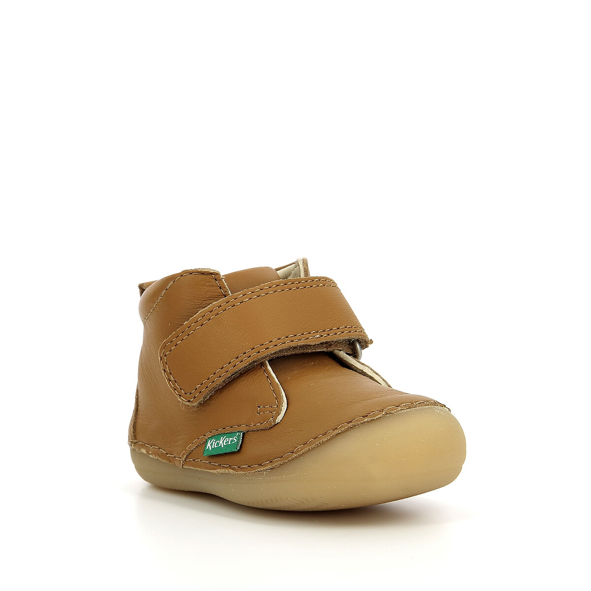 Scarpine primi passi patta a strappo Sabio cammello chiaro, KICKERS