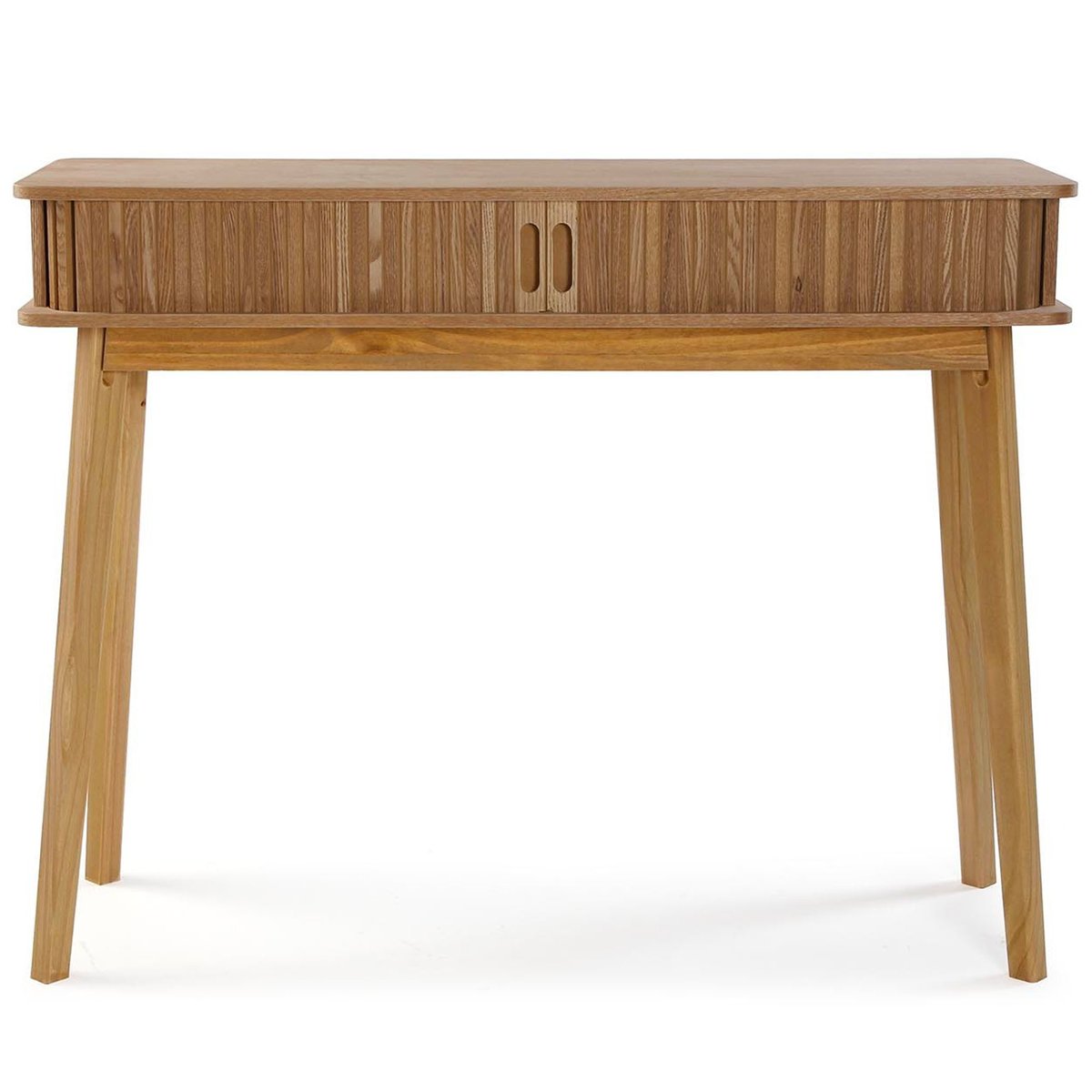 Console d'entrée bois à portes coulissantes 100x33x78cm bois, WADIGA