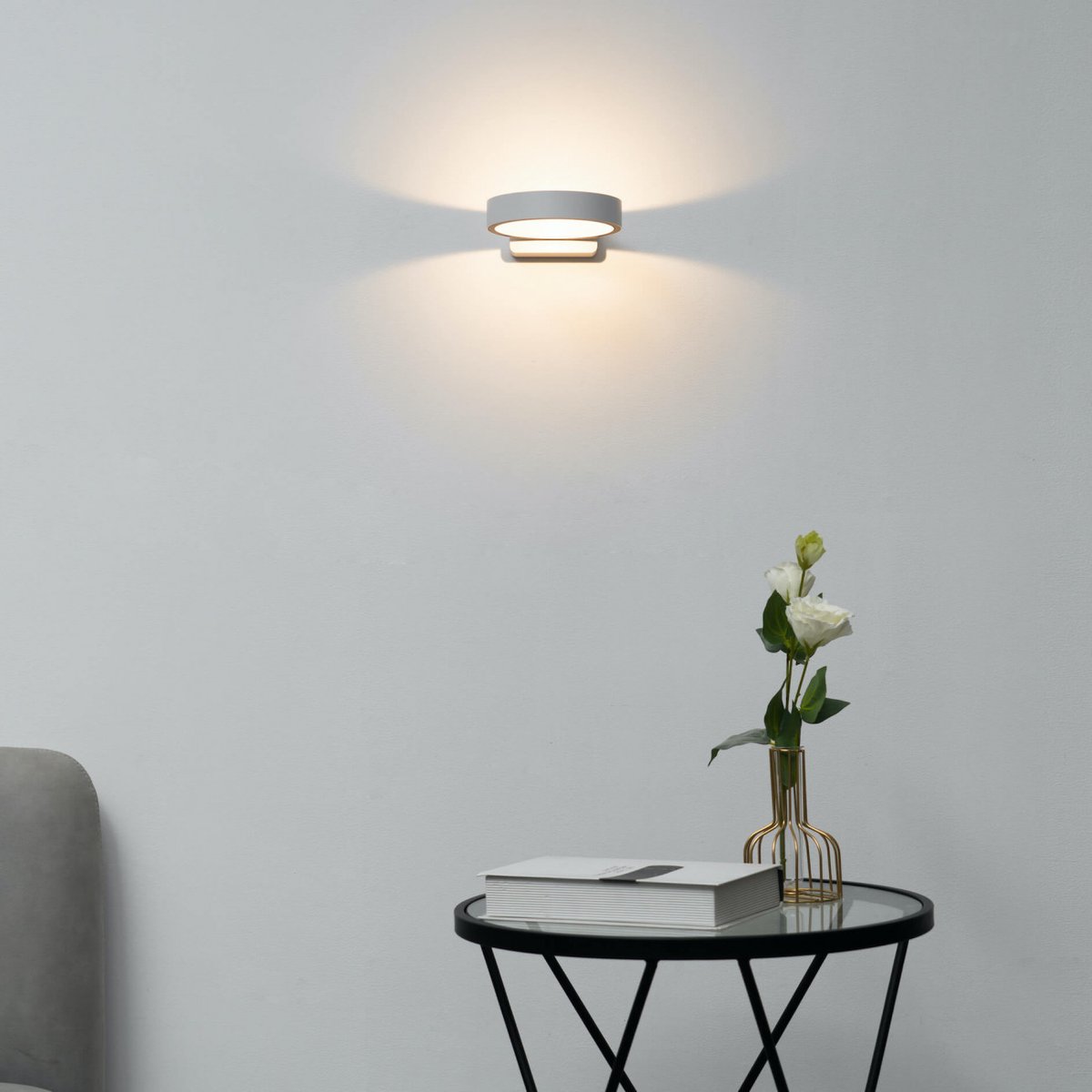 Applique LED circulaire murale - EYE blanc, KOSILUM