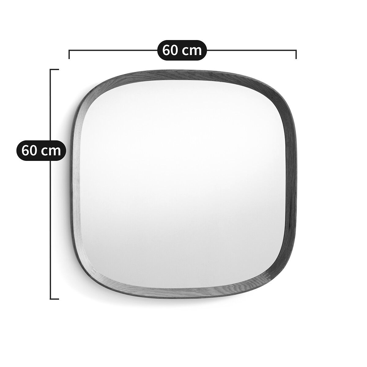 Orion H60cm Solid Oak Organically Shaped Mirror natural, AM.PM