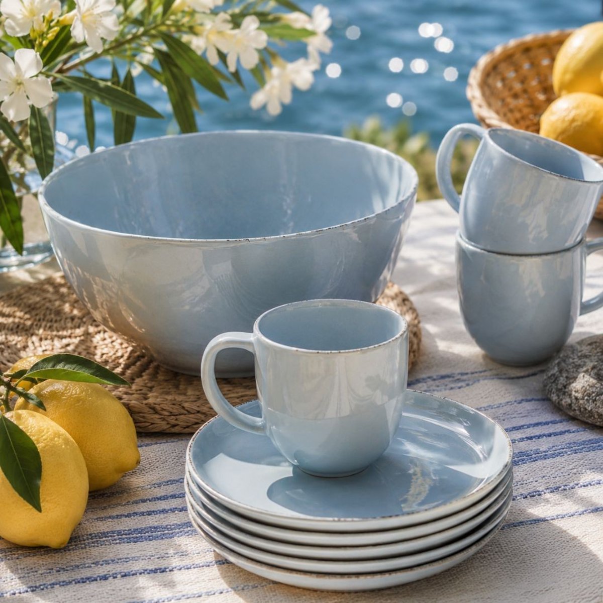 Lot de 6 mugs, GALET gris, ARTIME