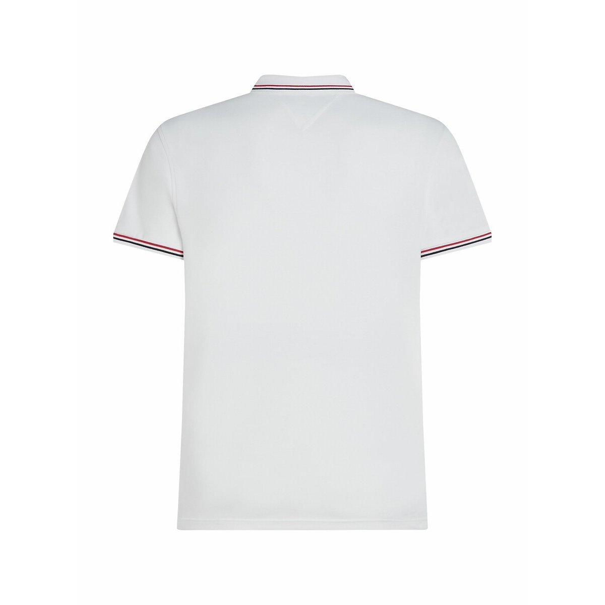 Polo ajusté à liserés blanc, TOMMY HILFIGER