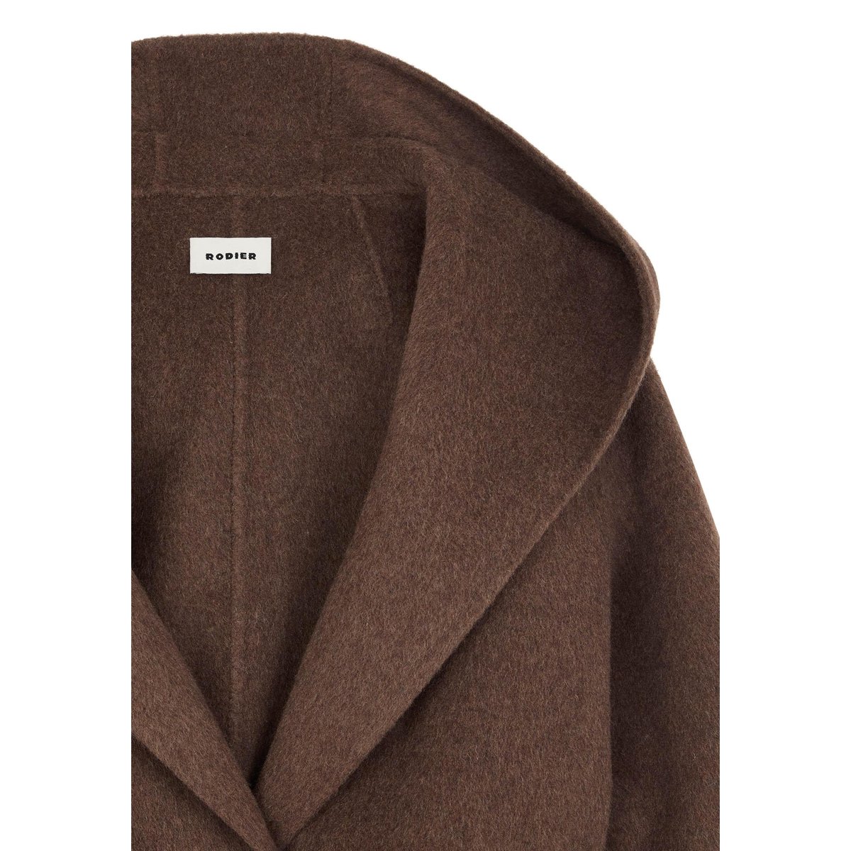 Manteau à capuche en laine marron, RODIER