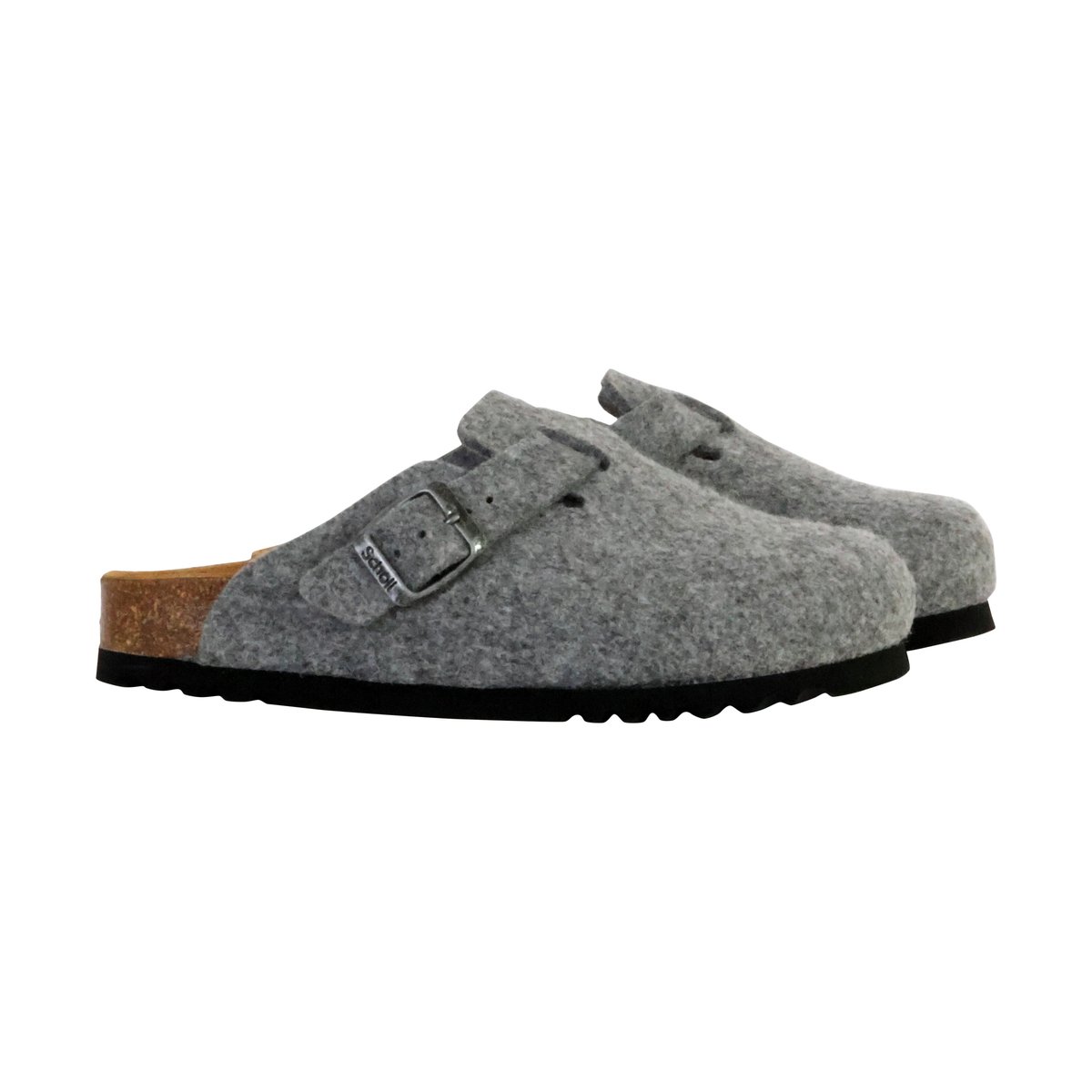 Mules Cuir Fae gris, SCHOLL