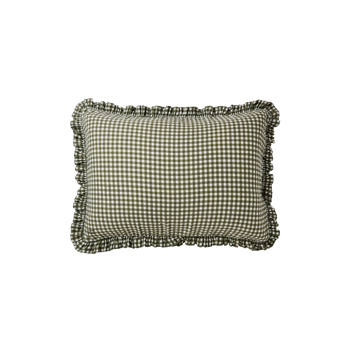Taie d'oreiller rectangulaire ABÉLIA bocage/vichy, CARRE BLANC