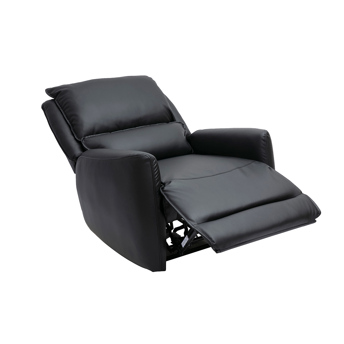 Fauteuil relax électrique en tissu effet velours texturé beige RACHEL noir, MILIBOO