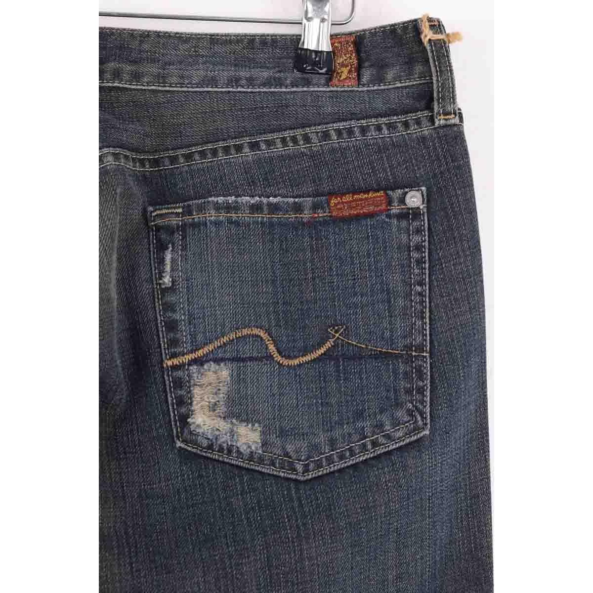 Jean droit - Très Bon État bleu, 7 FOR ALL MANKIND