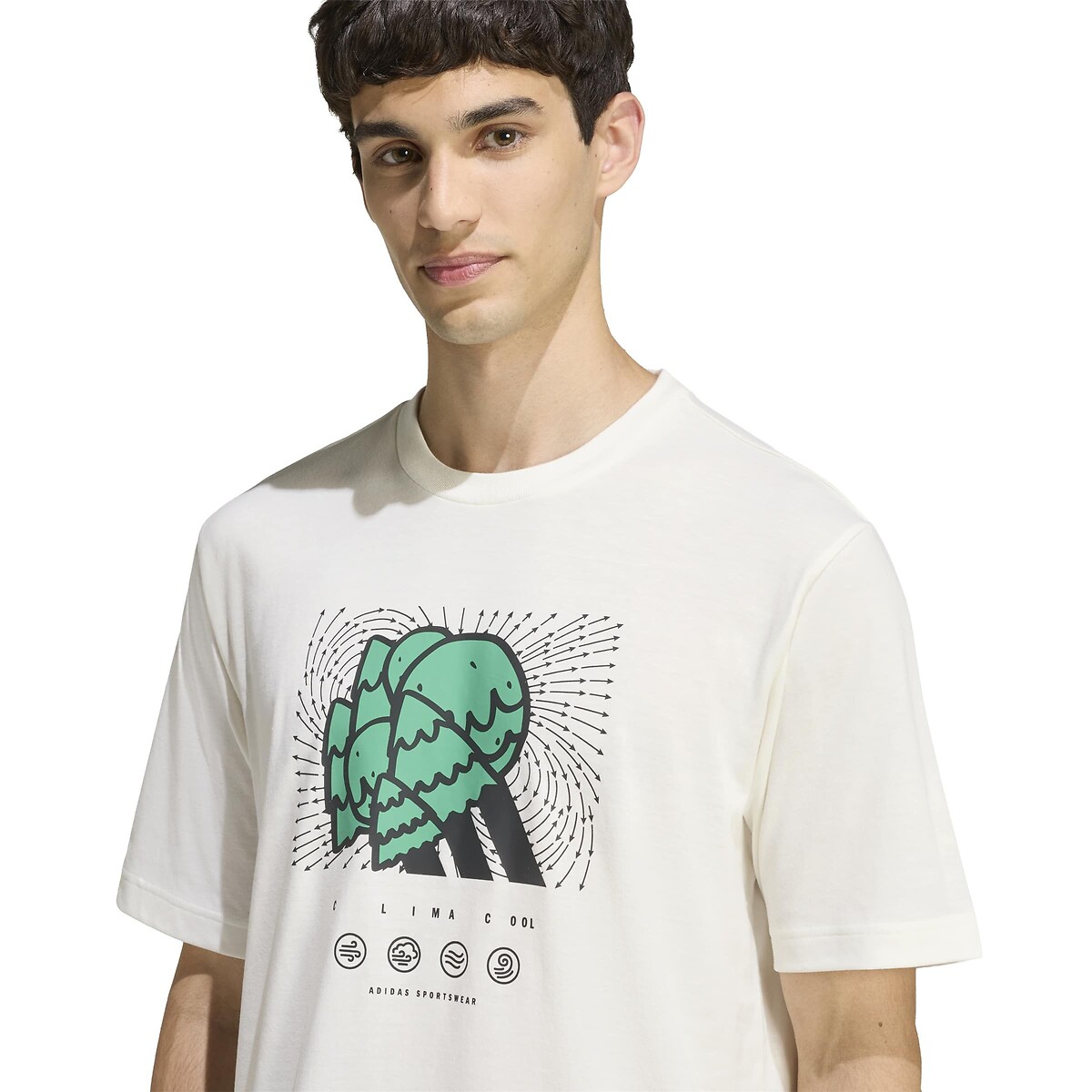 T-shirt met korte mouwen TIE-INS wit, ADIDAS SPORTSWEAR