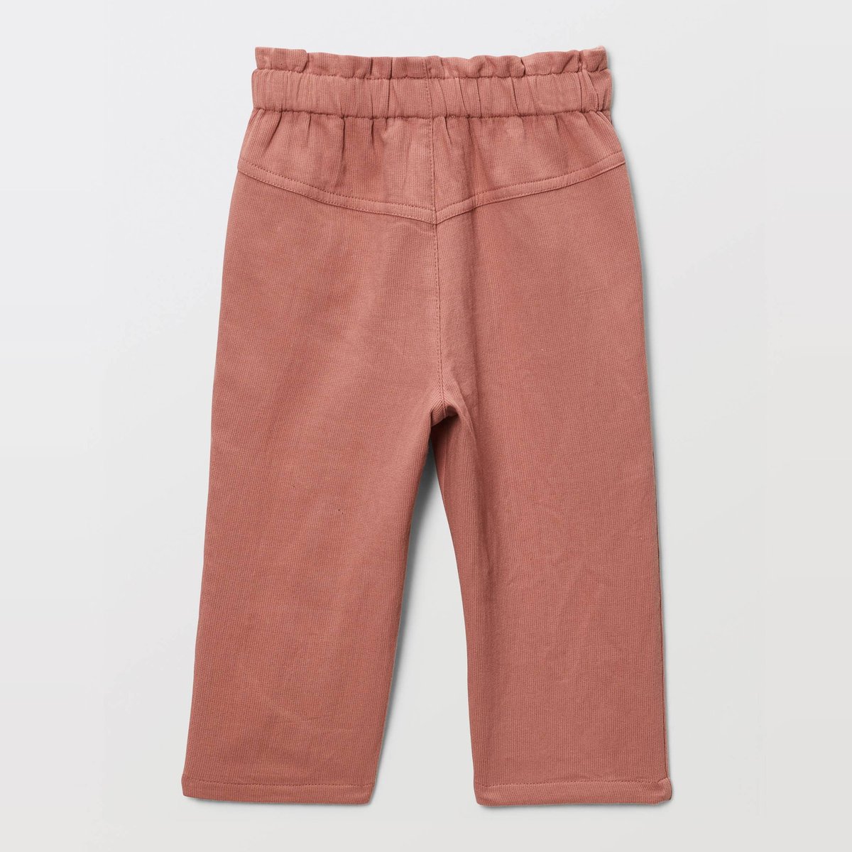 Pantalon taille élastique uni en gaze de coton BIO GOTS ronsard, BOUT'CHOU