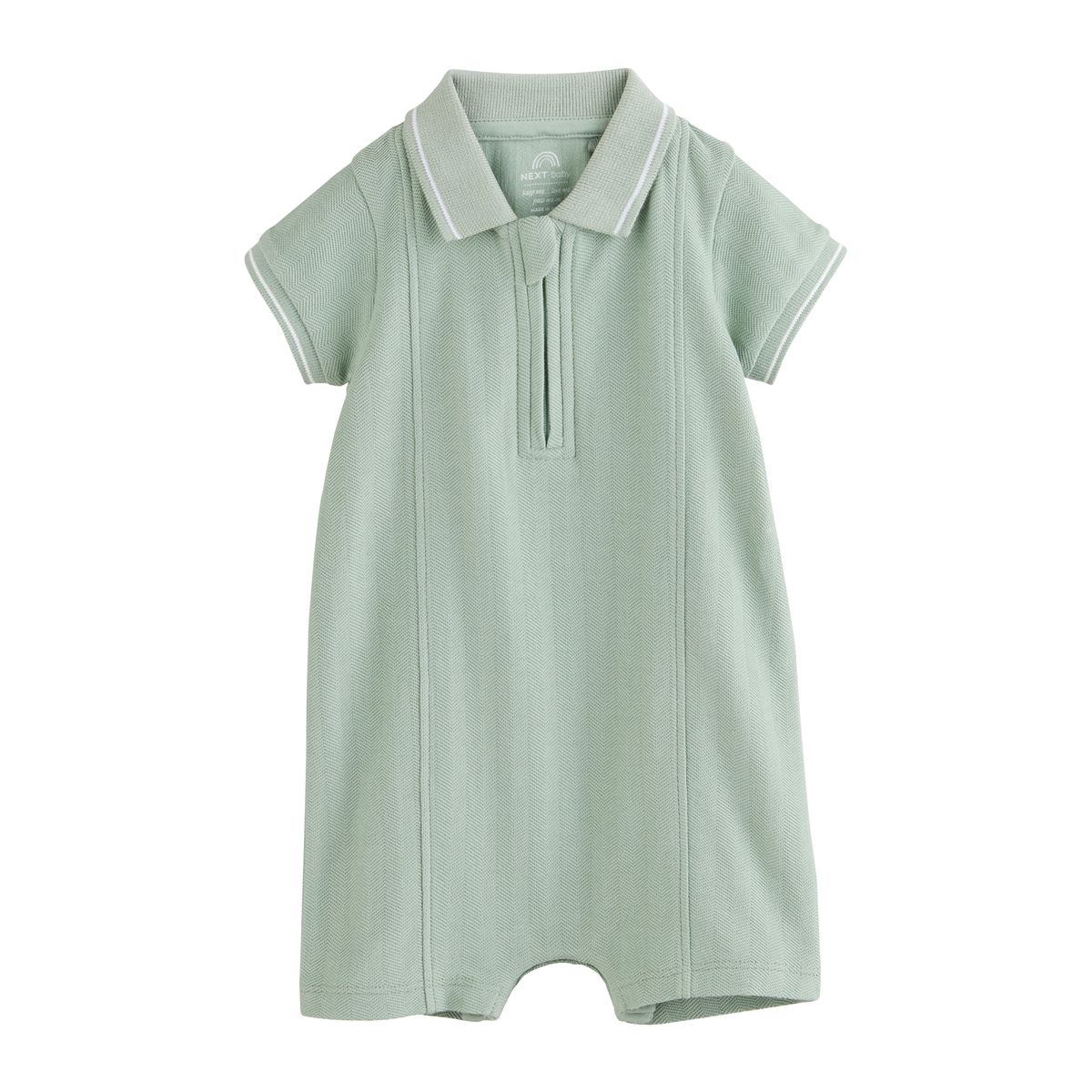 Barboteuse bébé habillée à col, lot de 2 bleu/vert, NEXT