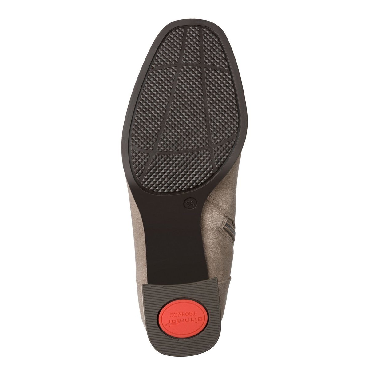 Bottine talon bloc gris, TAMARIS