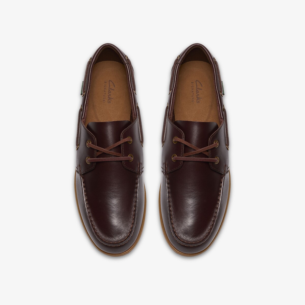 Mocassins bateau en cuir Charmouth marron, CLARKS