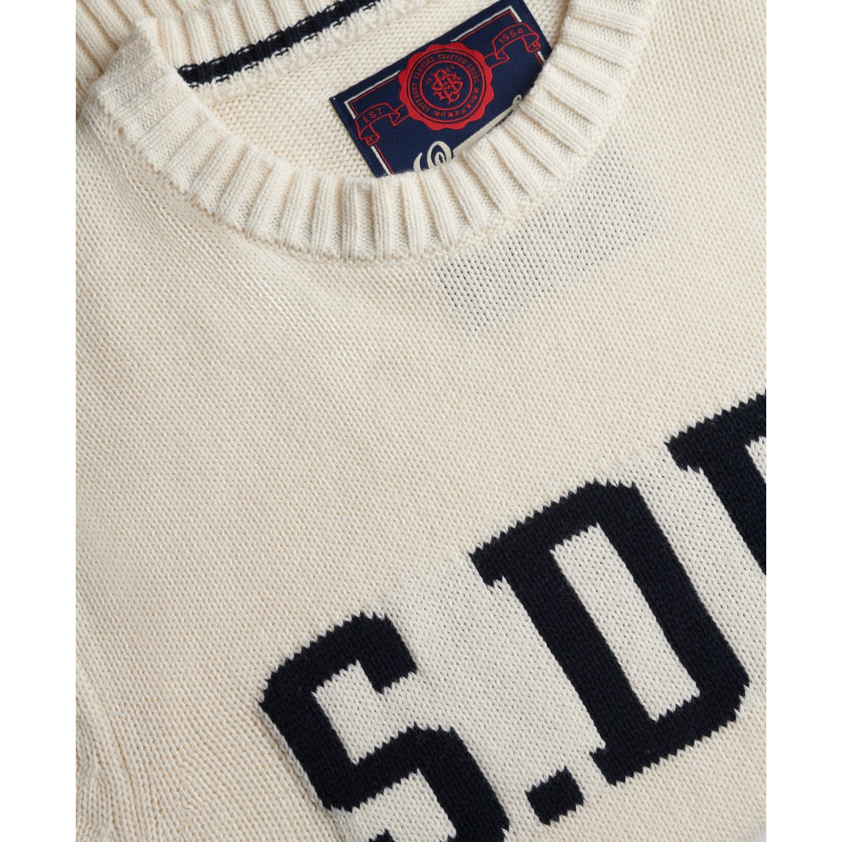 Pull Intarisa Preppy coupe ajustée crème, SUPERDRY