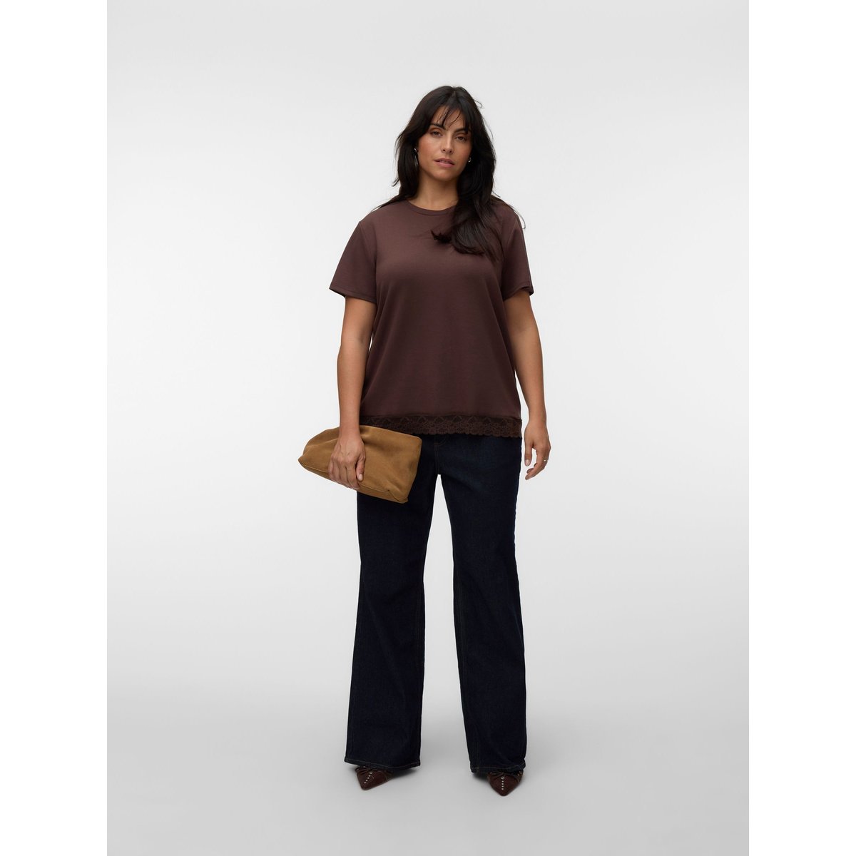 Top chocolate brown, VERO MODA