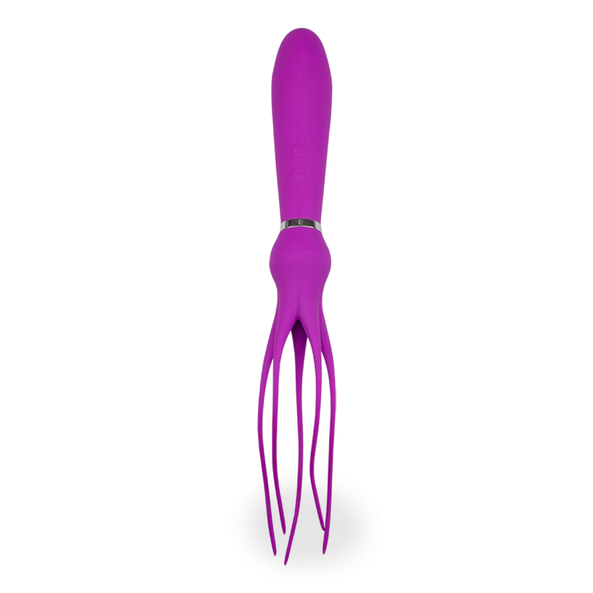 Vibromasseur puissant avec lanières vibrantes violet, LOVE AND VIBES