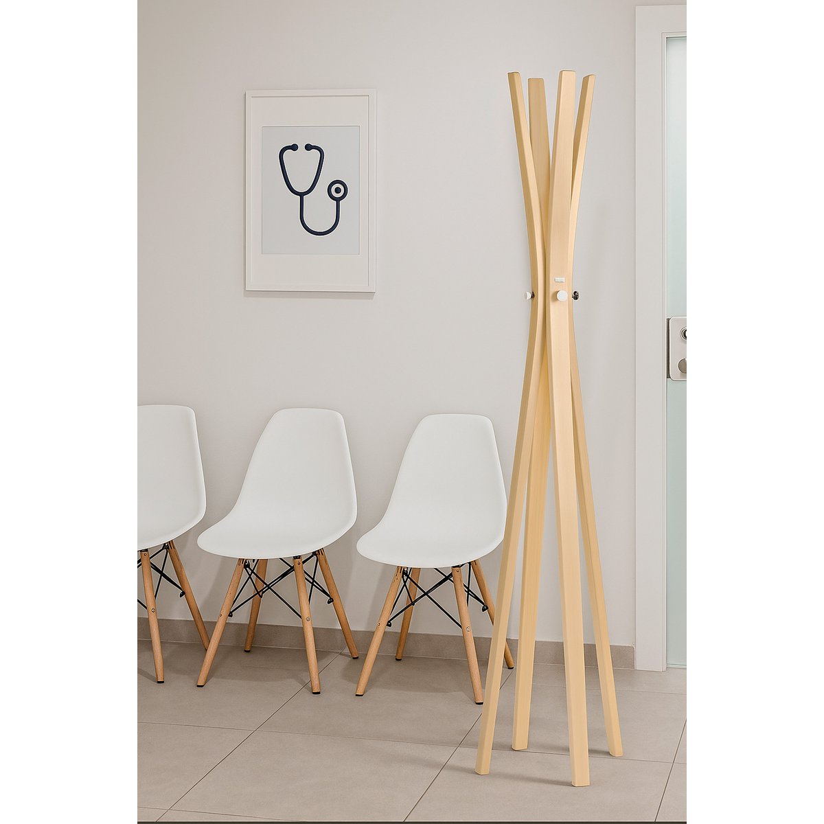 Porte-manteau en hêtre massif, NATURALEZA naturel, HERDASA