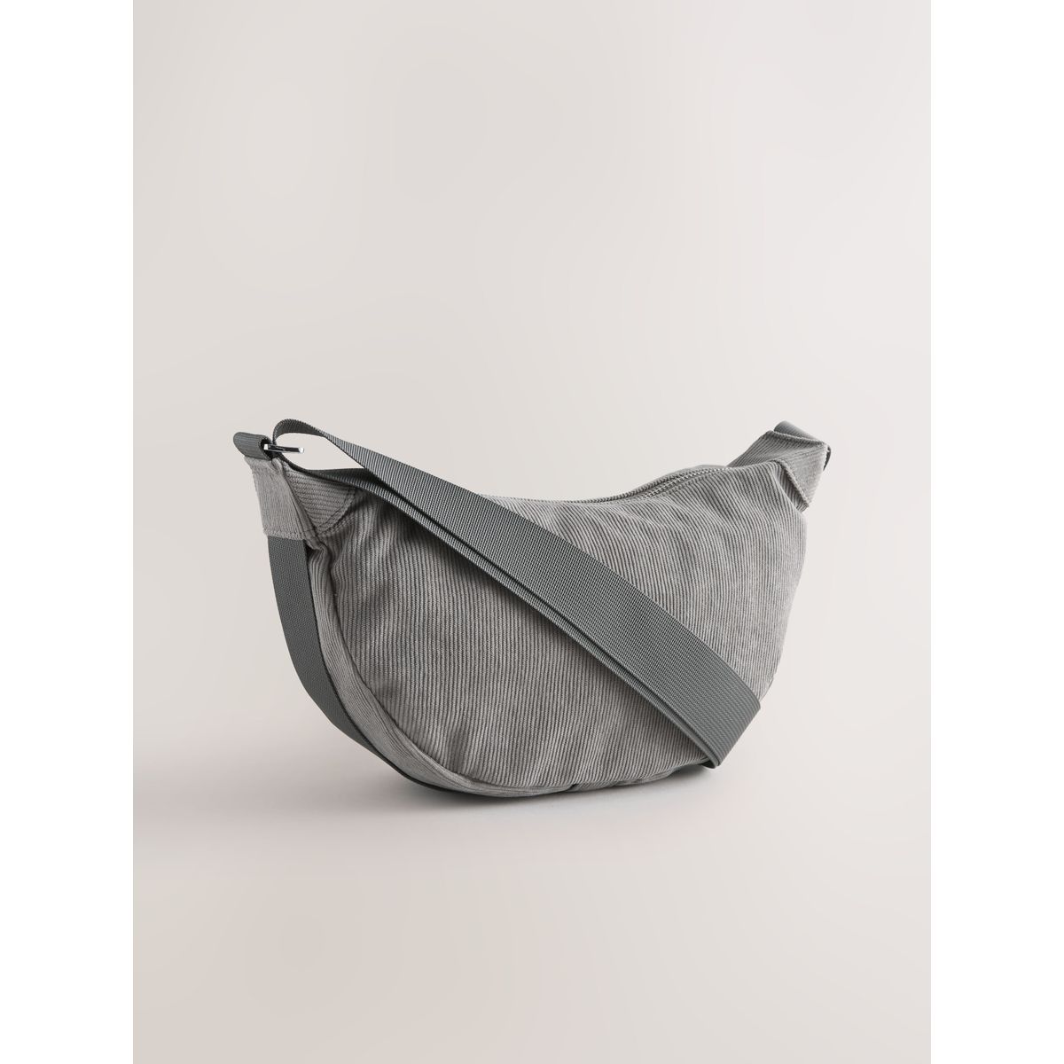 Sac banane effet velours côtelé gris, NEXT