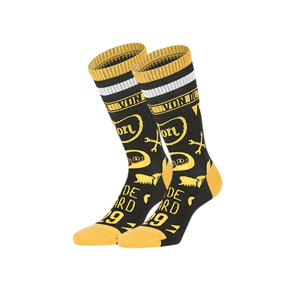 Lot De 2 Paires De Chaussettes Tennis jaune/noir, VON DUTCH