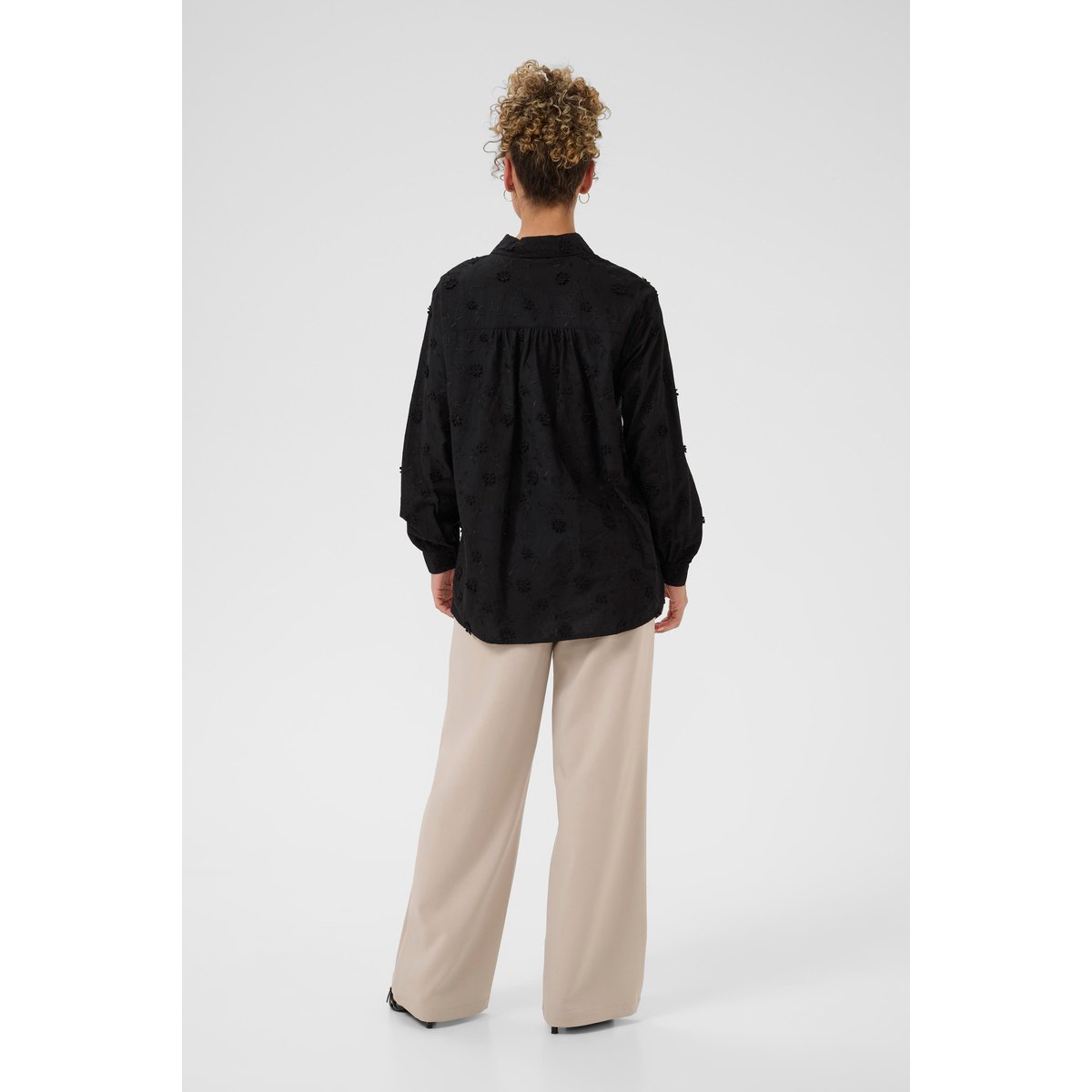 Chemise à manches longues noir pitch black, CREAM