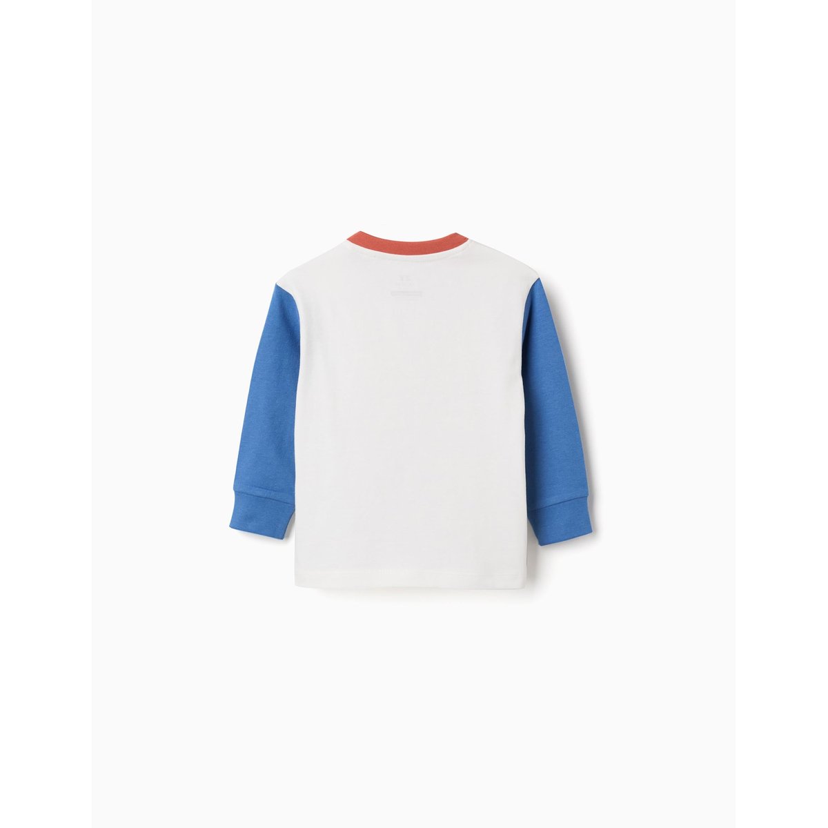 T-shirt en coton à manches longues avec poche bleu, ZIPPY
