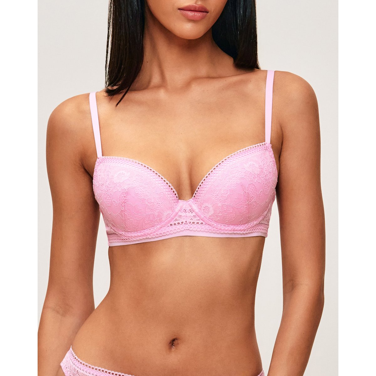 Soutien-gorge ampliforme en dentelle florale NEW REVOLTIZ rose, UNDIZ