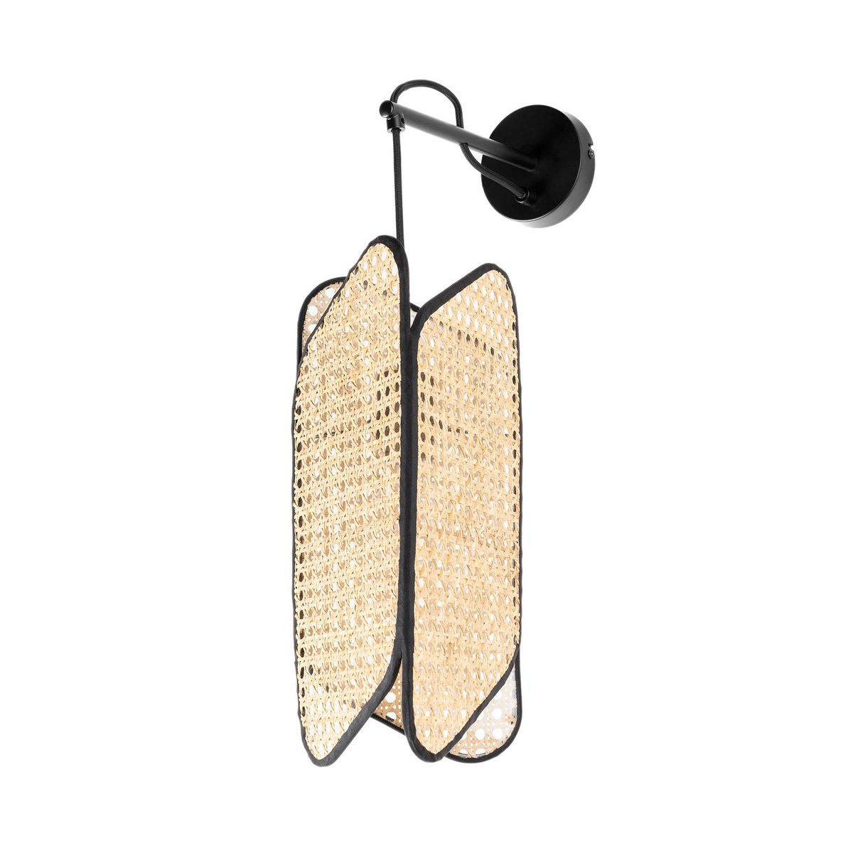 Applique en bois design, Bassiola noir, bois clair, LUCANDE