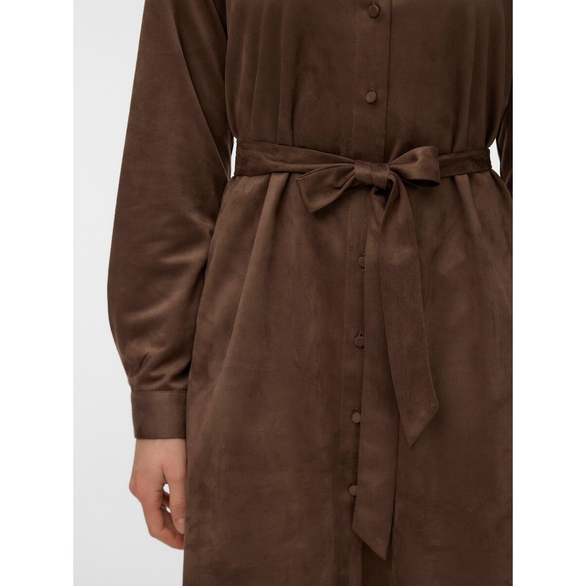 Robe chemise en suédine camel, VERO MODA