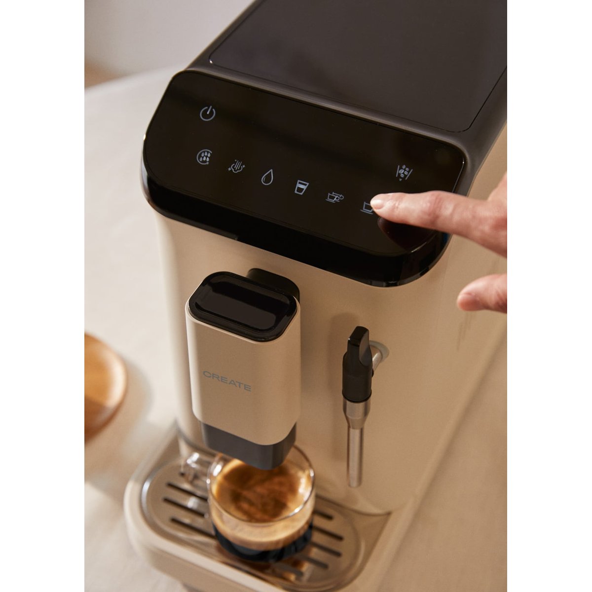 Machine à café super-automatique THERA MATIC TOUCH blanc cassé, CREATE