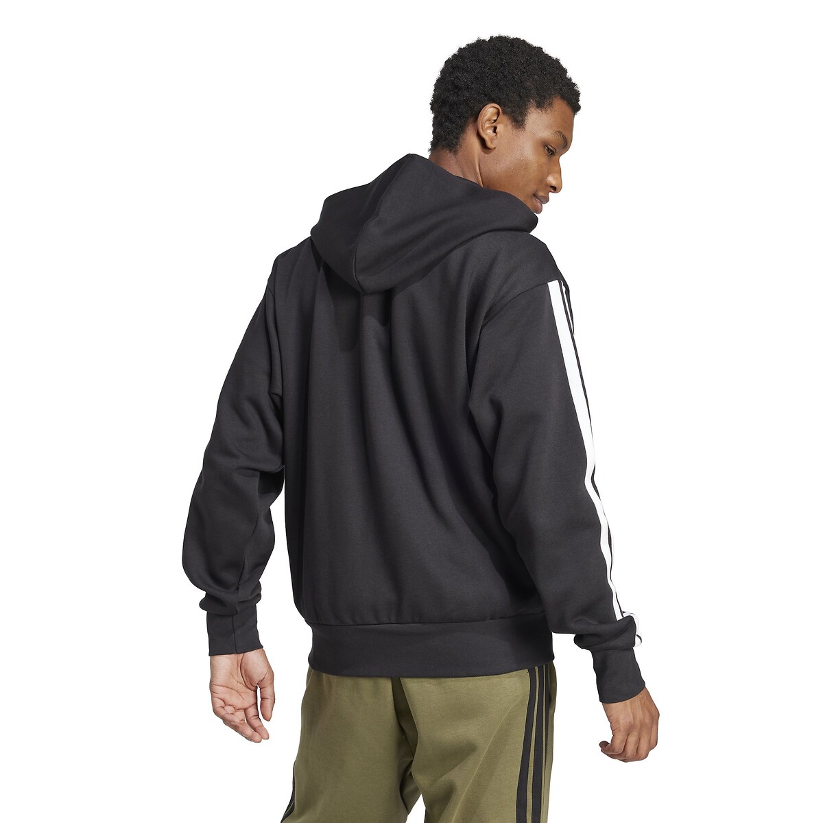 Sweat zippé à capuche Essentiel 3 bandes noir, ADIDAS SPORTSWEAR
