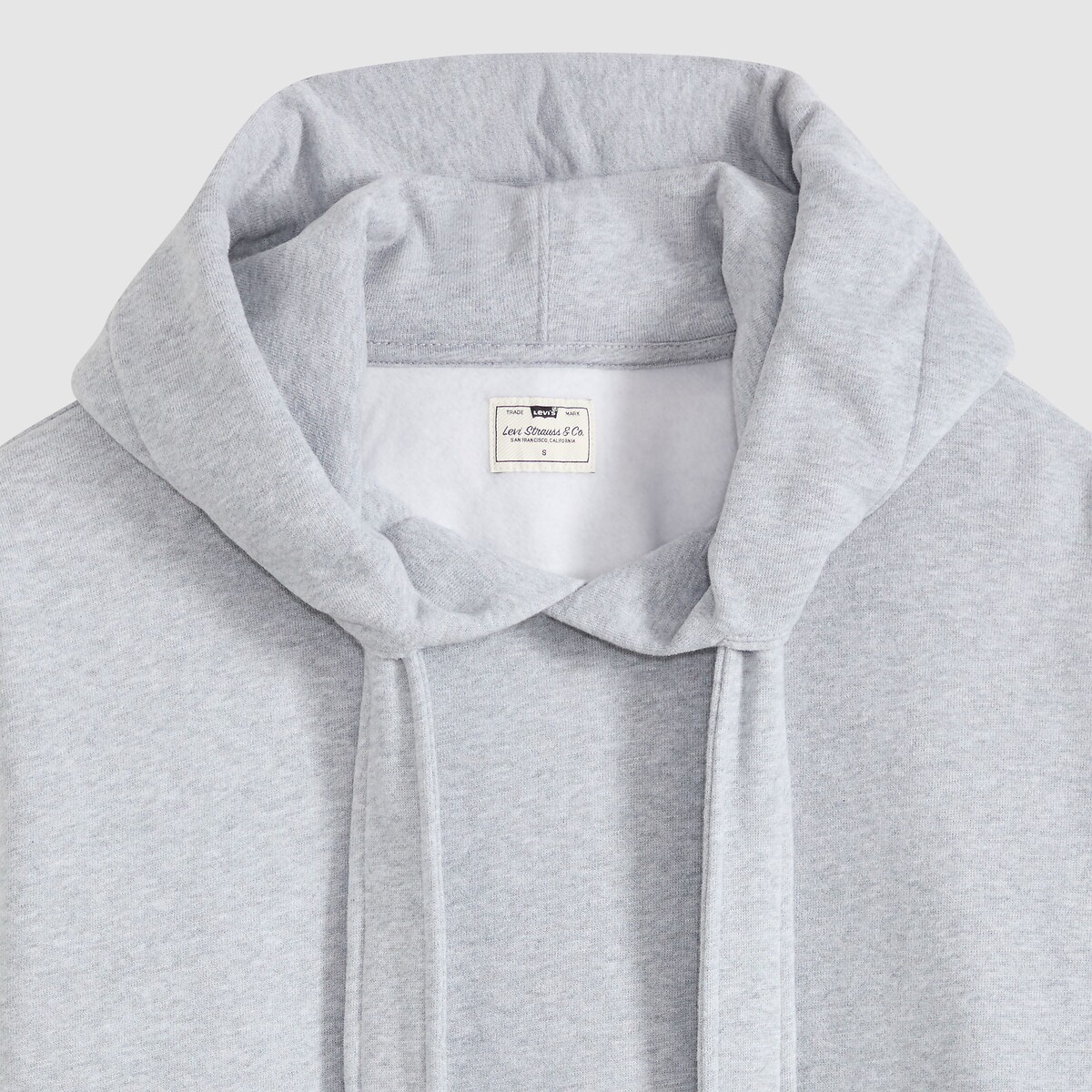 Sweat à capuche col lavallière gris, LEVI'S