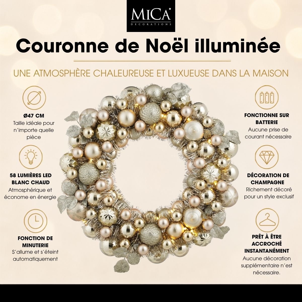 Couronne or, MICA DECORATIONS