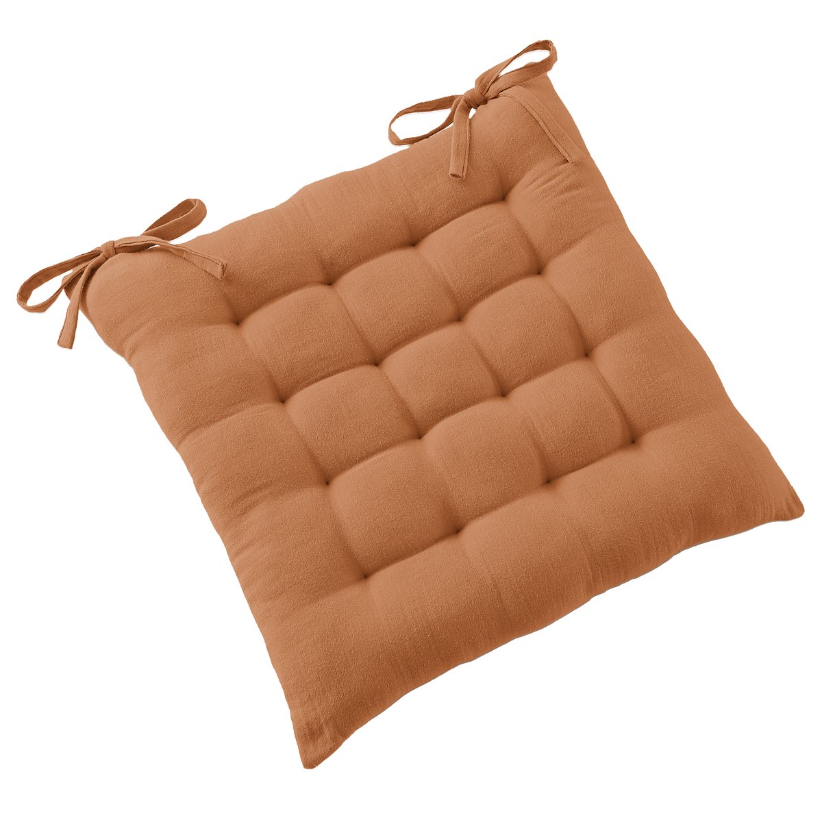 Coussin de chaise 40x40 cm Gaze de Coton Terra Abricot abricot, EDEN