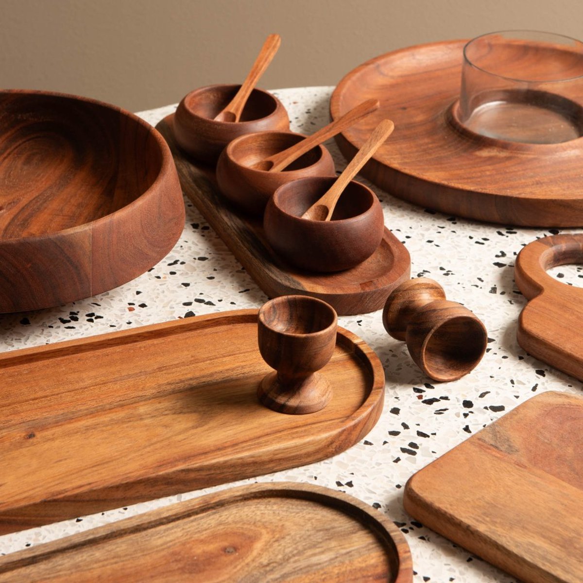 Lot de 2 plats ovales Seve 35x15 cm - SEVE marron, TABLE PASSION