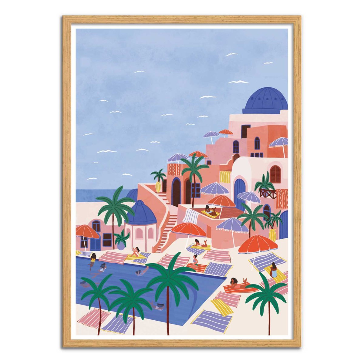 Affiche d'art - Summer Vacation - Ceyda Alasar couleur unique, WALL EDITIONS